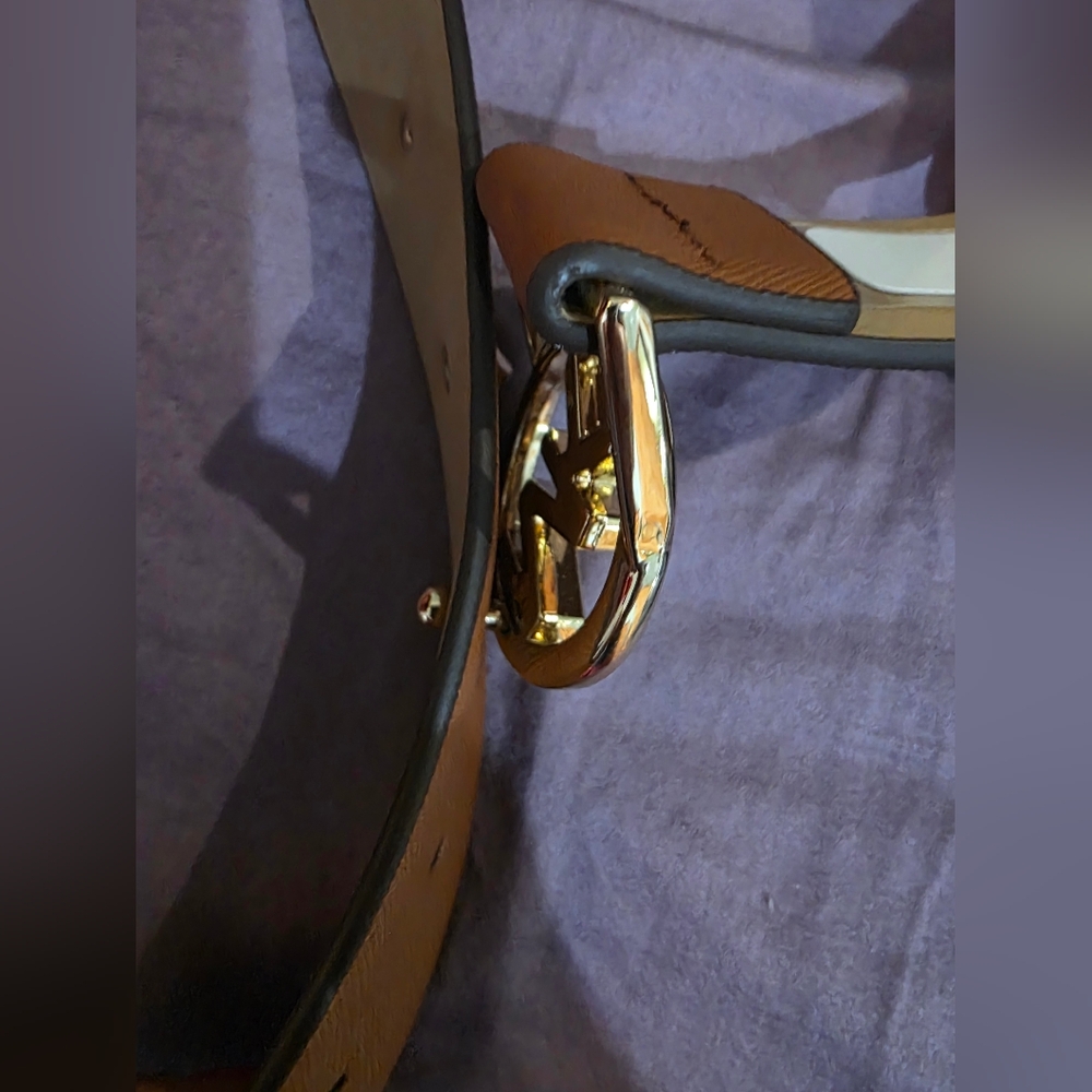 Michael Kors Brown Belt with Gold Buckle - Picture 7 of 8